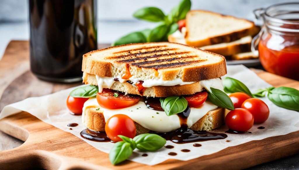 caprese grilled cheese sandwich