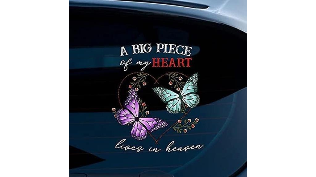 car butterfly memorial sticker