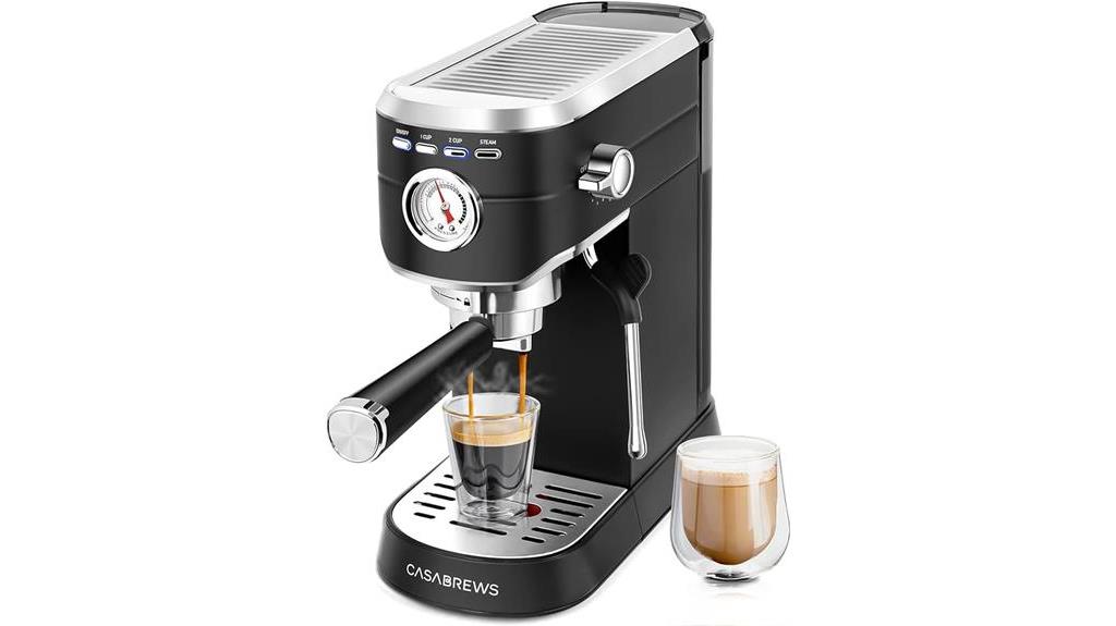 casabrews espresso machine stainless steel