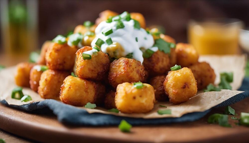 cheese covered crispy potato bites