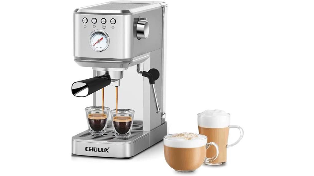 compact espresso maker with frother
