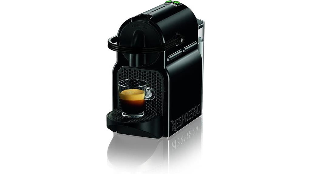 compact nespresso machine black