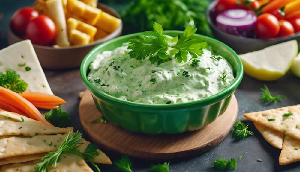 creamy herby feta dip