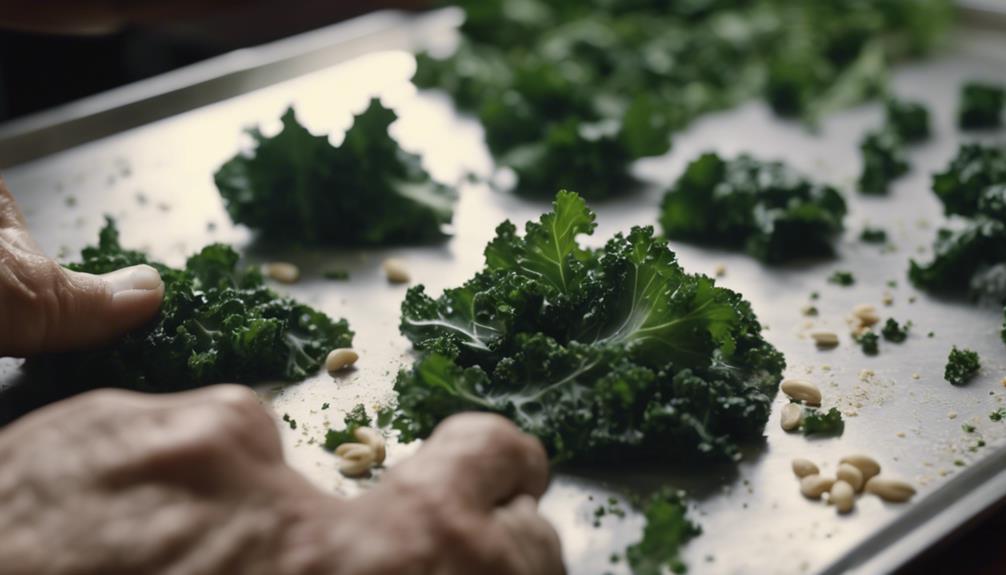 crispy kale chips process