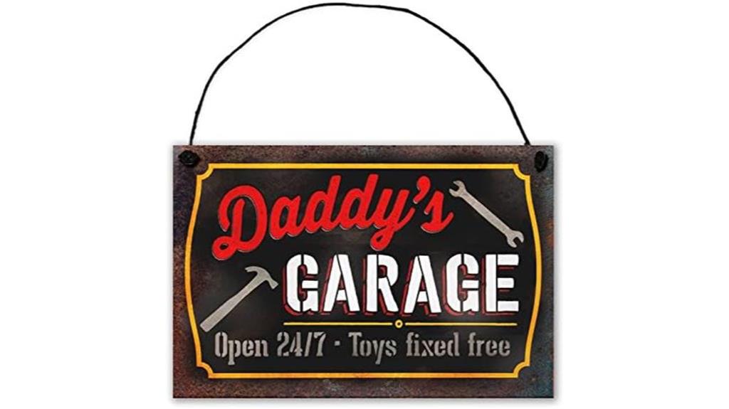 customizable metal garage sign