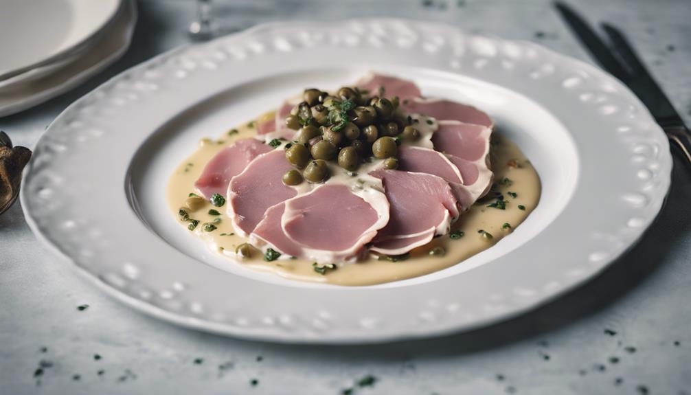 delicate veal with tuna