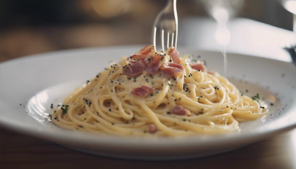 delicious carbonara pasta highlight