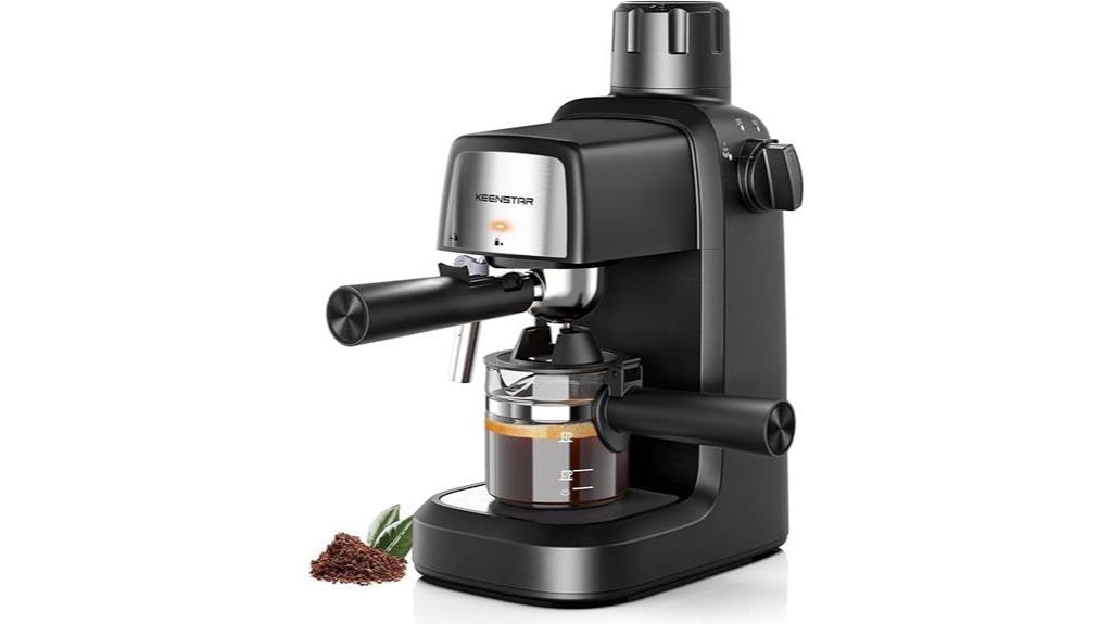 espresso cappuccino machine with milk frother