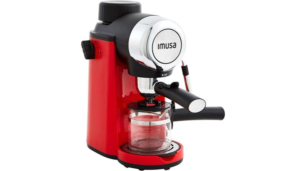 espresso maker in red