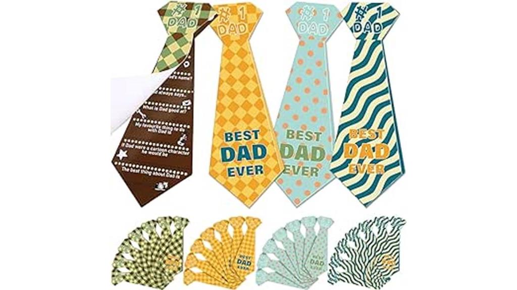 father s day personalized tie cards