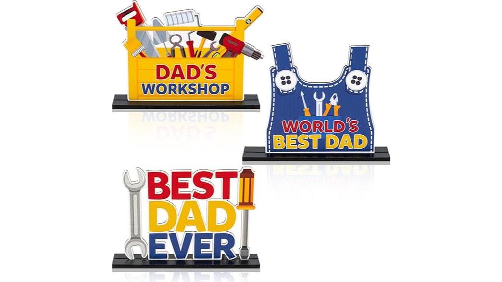 father s day wooden centerpiece