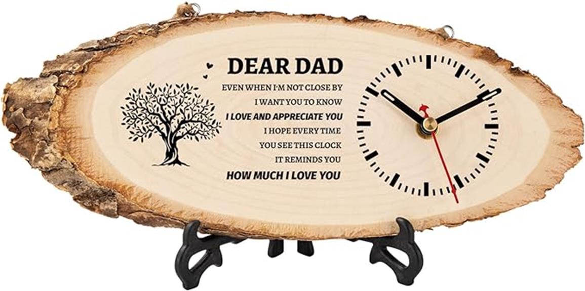 father s day wooden clock