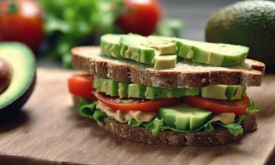 healthy lunch with avocado