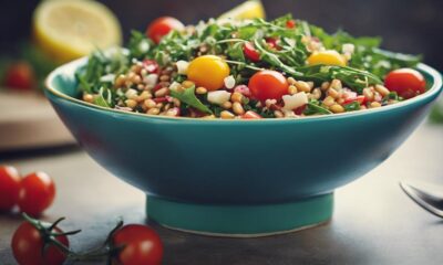 healthy salad with farro