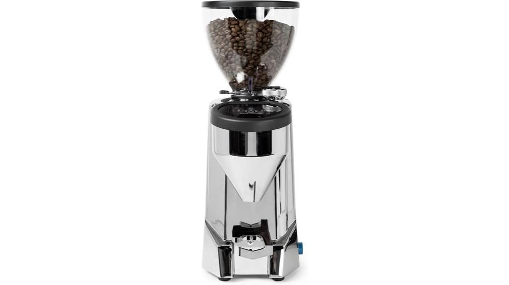 high end chrome espresso grinder