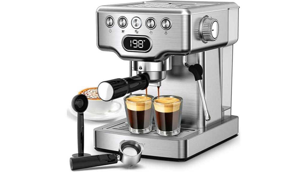 high pressure espresso machine with milk frother