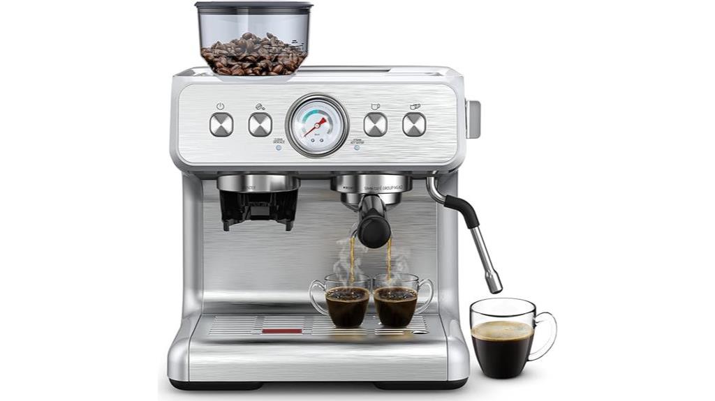 high tech espresso machine features