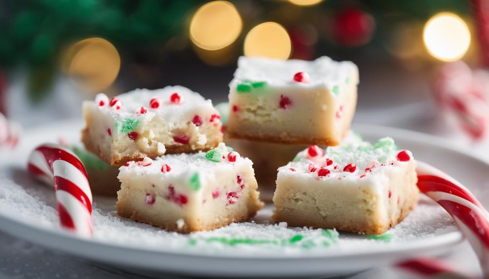 holiday blondies with peppermint