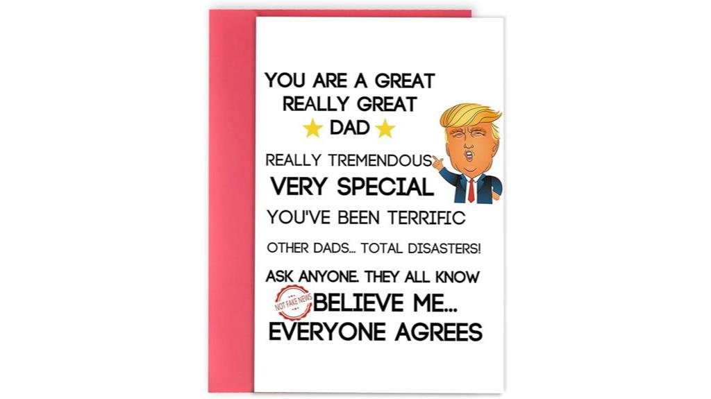 humorous trump themed father s day card