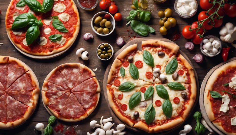 italian pizza diversity showcased