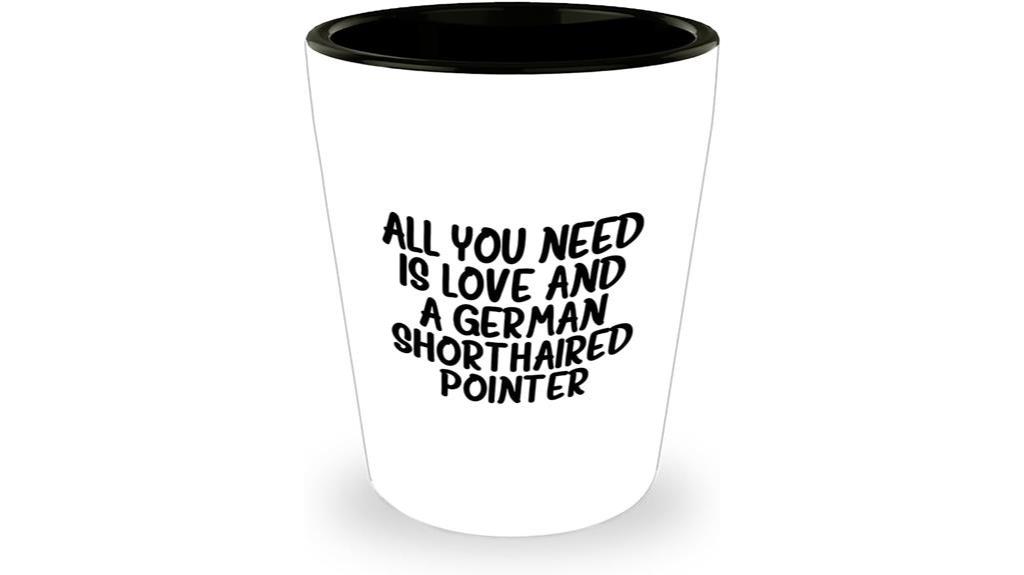 love pointer shot glass