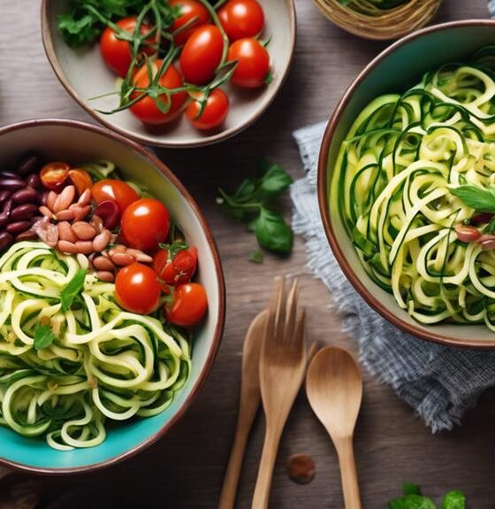 low carb zoodle turkey bowl