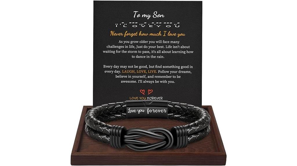 men s leather braided bracelet