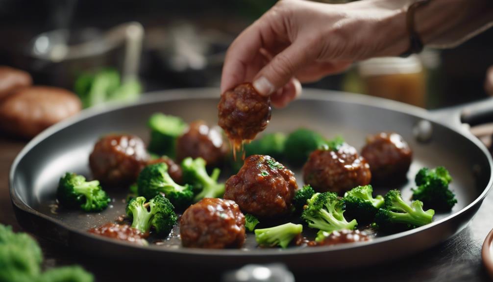 preparing delicious homemade meatballs