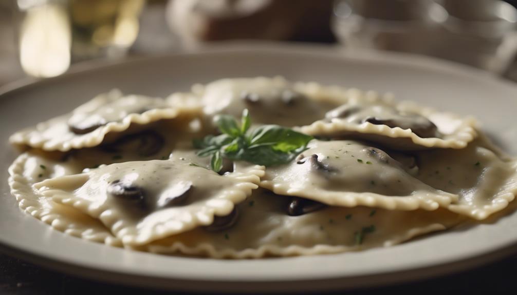 preparing homemade cheese ravioli