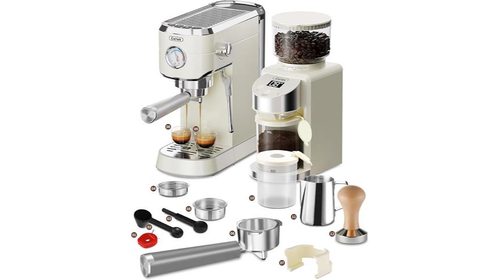 professional espresso machine combo