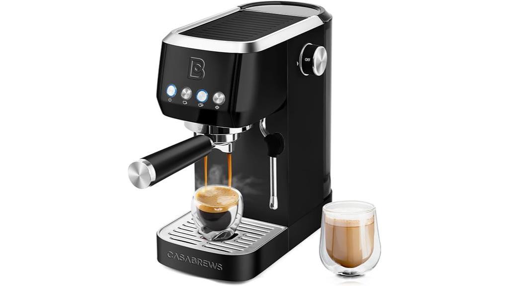 professional espresso machine with milk frother