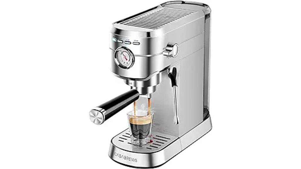 professional espresso machine with milk frother