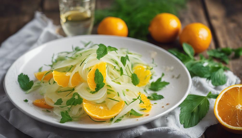 refreshing salad with fennel