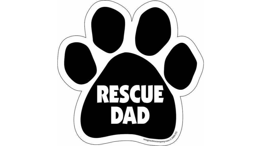 rescue dad car magnet
