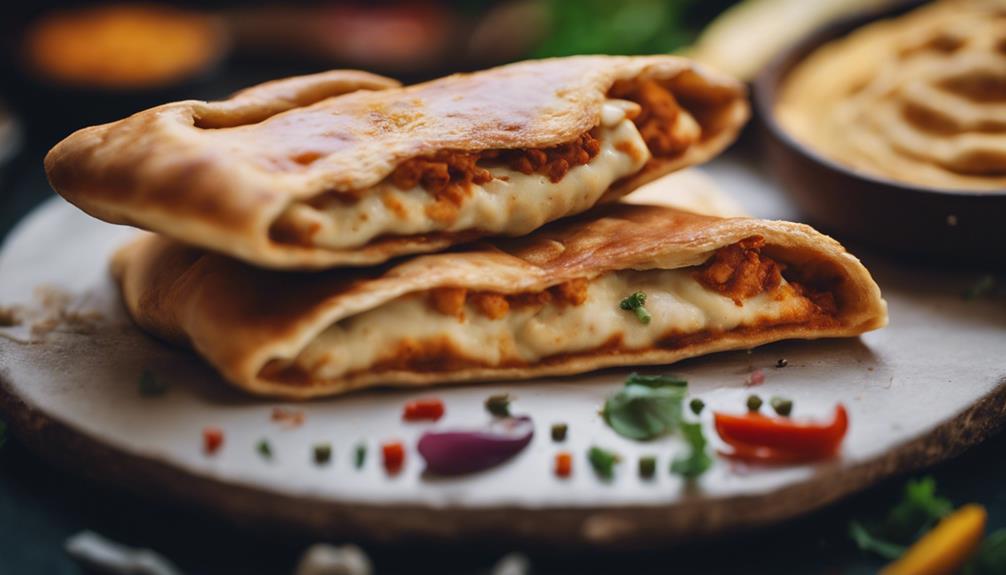 savory indian inspired pizza pockets