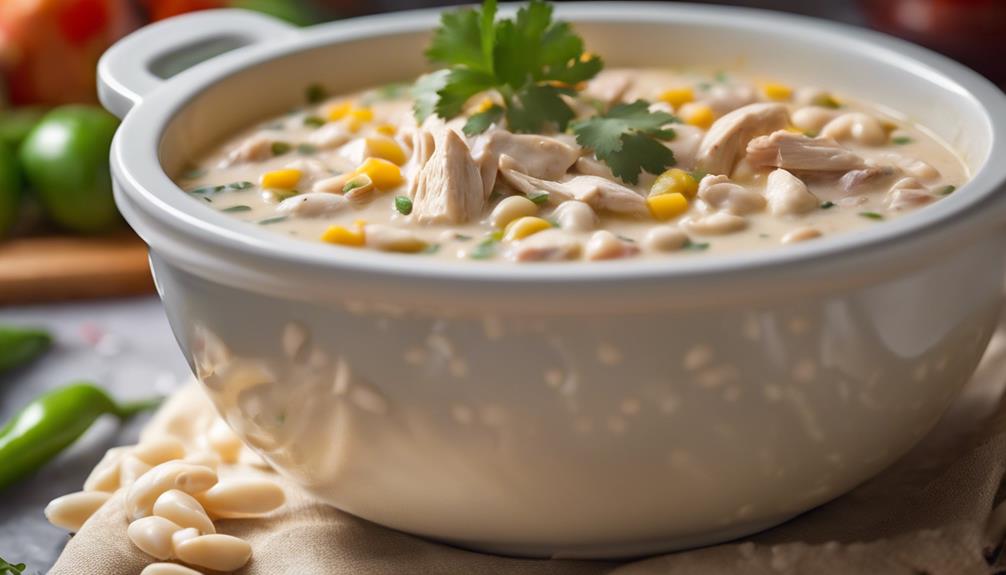 slow cooked white chicken chili