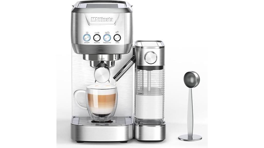 sophisticated espresso maker features