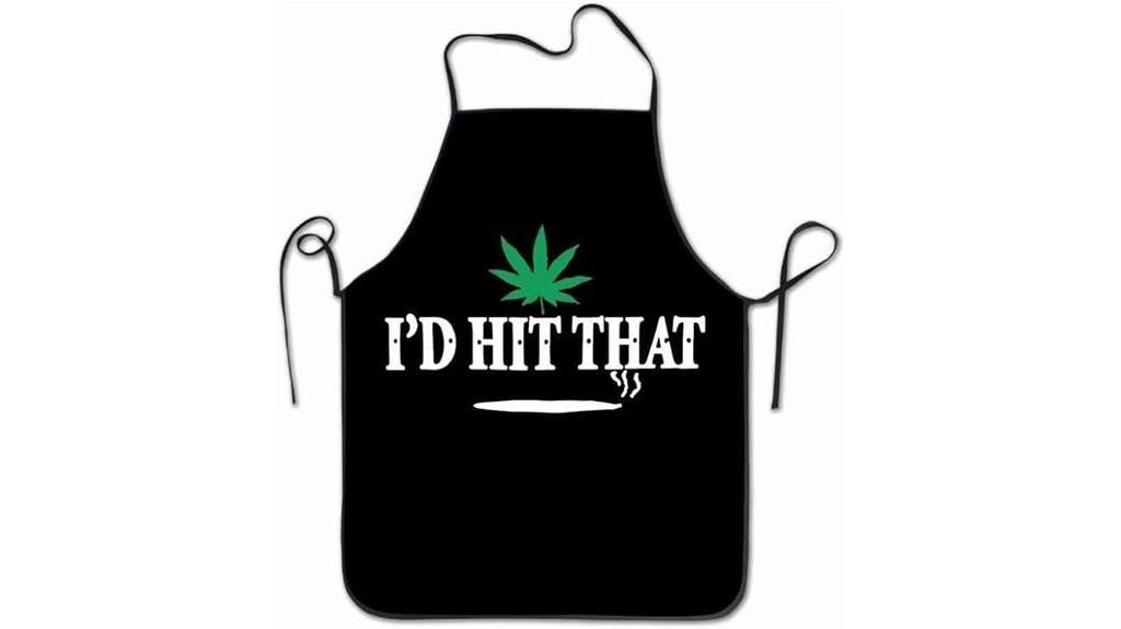 stoner themed marijuana pot apron