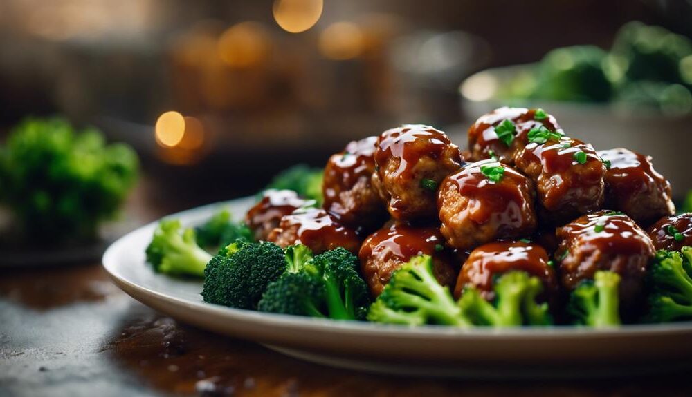 sweet and savory meatballs