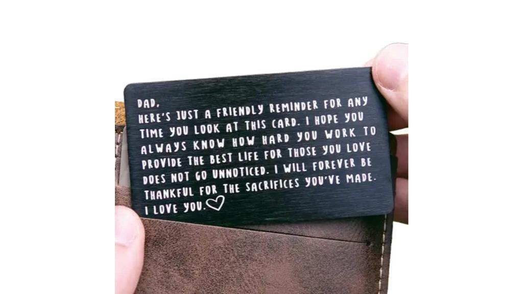 wallet card for dad