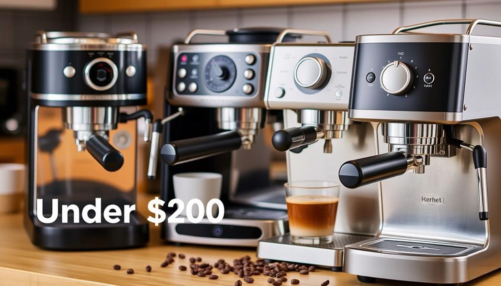 budget friendly espresso machine selection