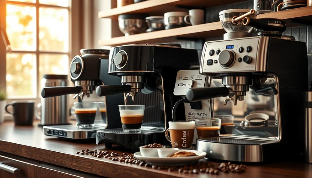 home espresso machine selection