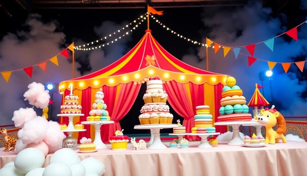 circus themed delicious confections experience