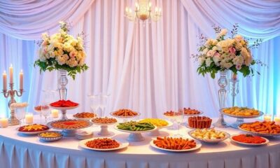 elegant buffet event transformation