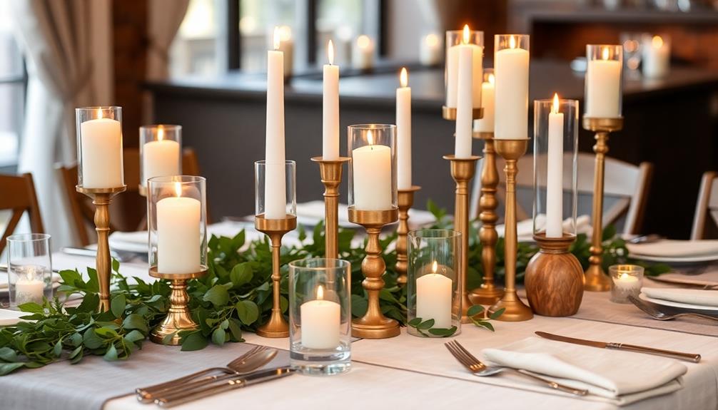 enhancing decor with candle holders