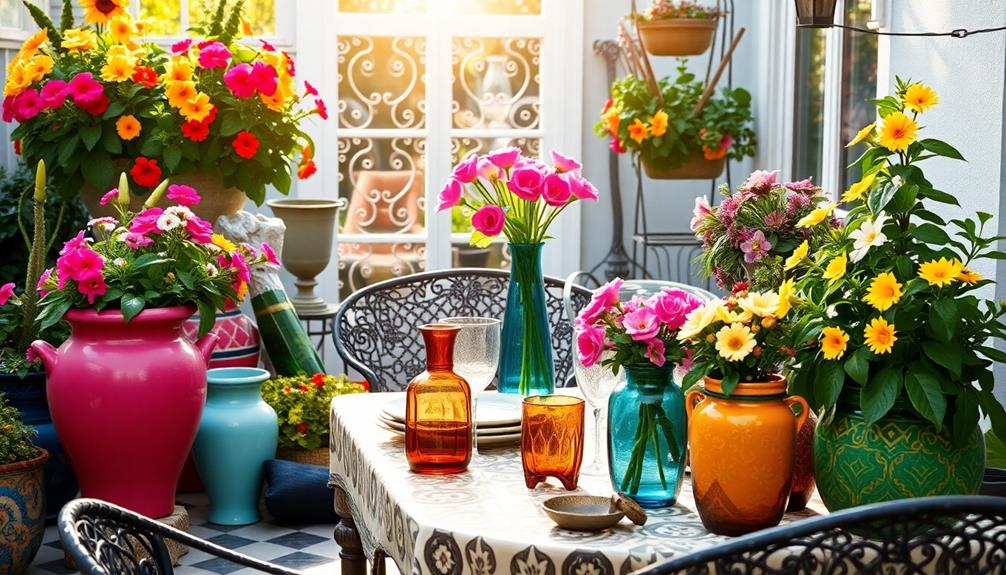 vibrant decor and tableware