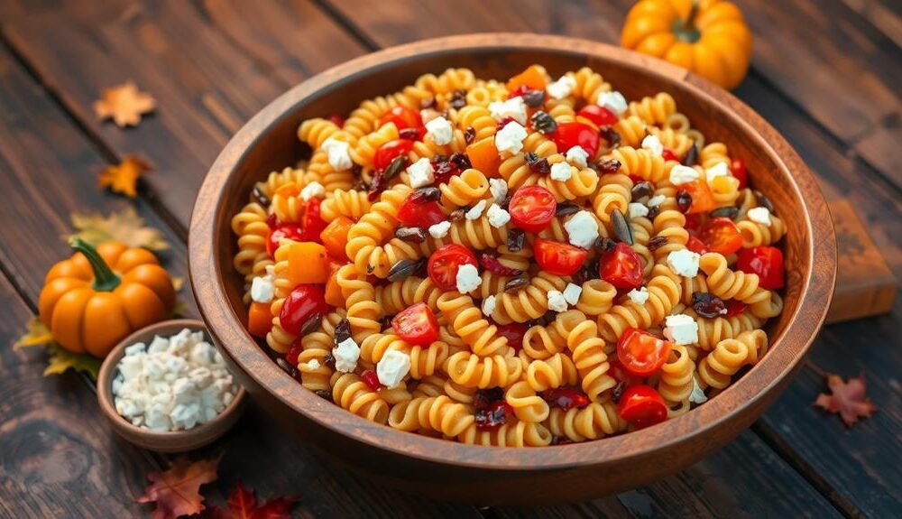 autumn inspired pasta dish