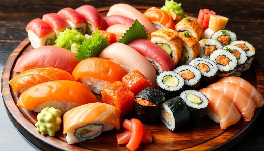 varieties of sushi types