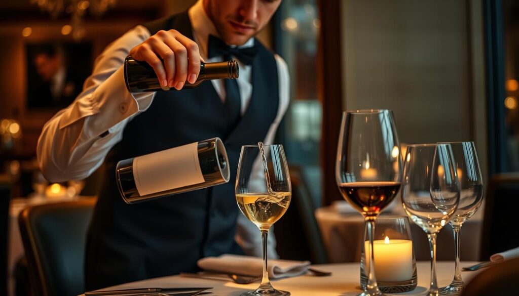 wine service skills for a sommelier