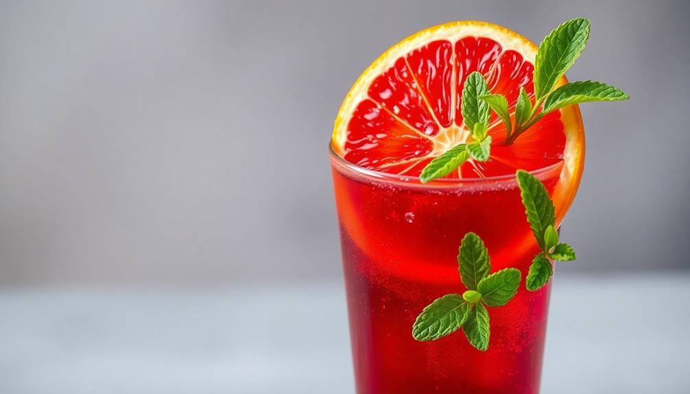 add blood orange wedge
